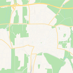 Obraz premium Nagykanizsa, Hungary printable map