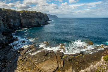 Cliffs of Tasman National Park. Waterfall Bay Track
