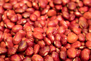 Red Beans for Sale at Market in Guatemala (Close-up)