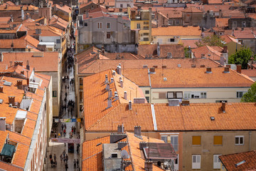 Historic center of Zadar at the Mediterranean Sea, Dalmatia, Croatia, Europe.