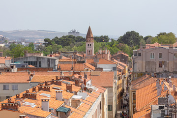 Obraz premium Historic center of Zadar at the Mediterranean Sea, Dalmatia, Croatia, Europe.