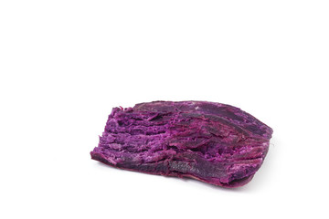 Japanese sweet potato boil slice isolated on white background