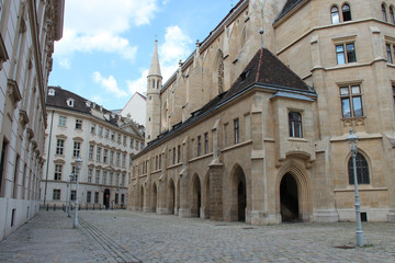 medieval church (Minoritenkirche) in vienna (austria)