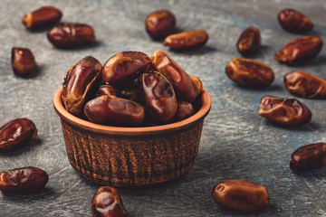 Delicious dried dates, a favorite dish of many gourmets.