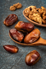 Delicious dried dates, a favorite dish of many gourmets.