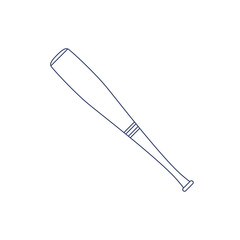 Vector baseball bat for coloring. Illustration for children coloring book