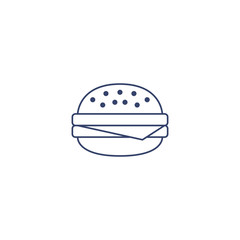 Vector burger for coloring. Illustration for children coloring book