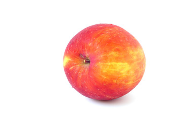 fresh Red yellow apple isolated on white background