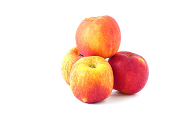 Fototapeta na wymiar fresh Red yellow apple isolated on white background