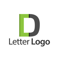 CD Initial stock logo template., modern paper font.