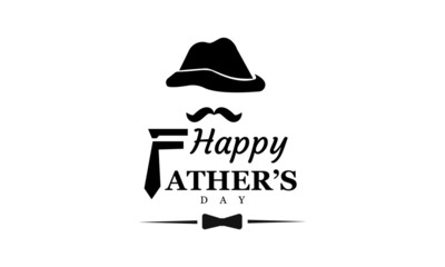 Obraz premium Happy Father's Day, typography for print or use as poster, flyer or T shirt
