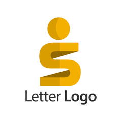 s people Initial stock logo template., modern paper font.