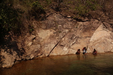 Relaxing in forest