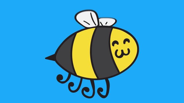 Cute minimalistic bee / honeybee seamless animation. Perfect for all your insect / child / cartoon related projects. 1080p, 60fps