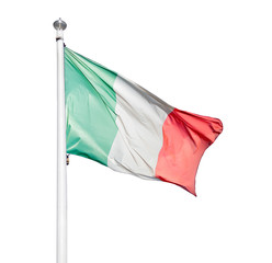 The flag of Italy isolated