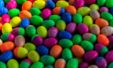 Fototapeta na wymiar Colorful lucky egg ball for lucky draw game