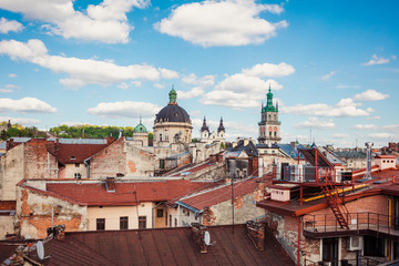 Lviv panoramic view from 36 Po restaurant