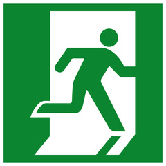 Emergency Exit Symbol Sign, Vector Illustration, Isolate On White Background Label. EPS10