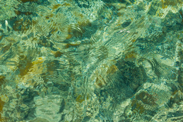 Surface of the sea with a reflection. Abstraction.