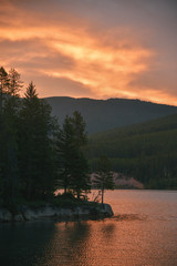 Hungry Horse Reservoir in Flathead National Forest in Montana