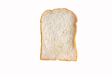Bread slice on white background, Bread slice isolated