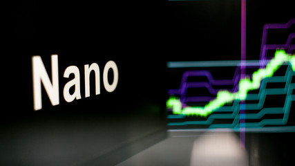 Cryptocurrency token. The behavior of the cryptocurrency exchanges, concept. Modern financial technologies.