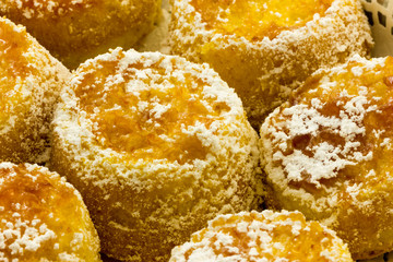 Sweet donuts with jam
