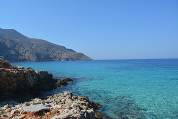 Maravillosas playas de Grecia. El azul del Mediterráneo