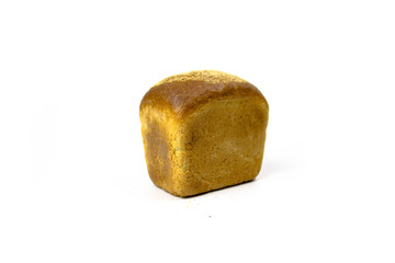 Corn bread isolated on white back ground.