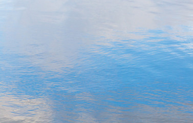 Reflection of the sky on the surface of the water