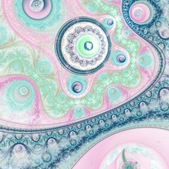 Light pastel colored fractal texture, digital artwork for creative graphic design