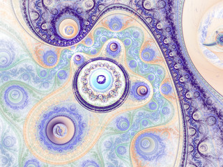 Light violet fractal clockwork texture, digital artwork for creative graphic design