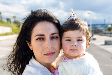 Fototapeta premium Mother and daughter outdoor