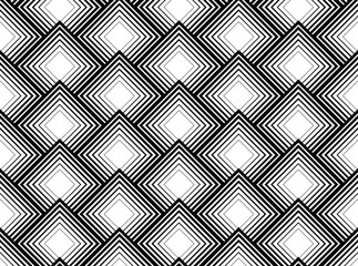 Abstract geometric pattern with stripes, lines. Seamless vector background. White and black ornament. Simple lattice graphic design