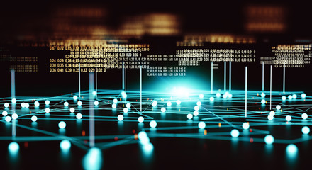Fondo abstracto de big data y herramientas informáticas. Tecnología y comunicación para el...