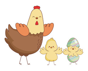 Happy farm animals cartoon