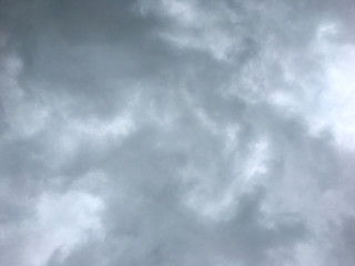 Gray sky before the rain, Gray cloudy background