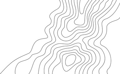 The stylized height of the topographic contour in lines and contours. The concept of a conditional geography scheme and the terrain path. Vector illustration.