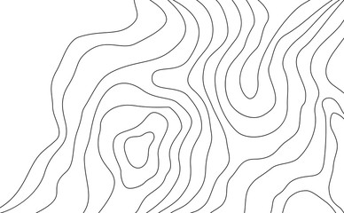 The stylized height of the topographic contour in lines and contours. The concept of a conditional geography scheme and the terrain path. Vector illustration.