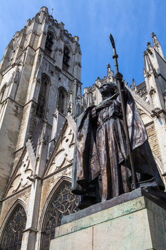 Cardinal Mercier Statue in Brussels