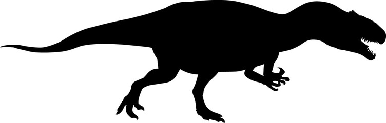 Allosaurus 2 isolated vector silhouette © Loveleen