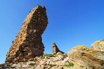 Siria Medieval Fortress in Arad County, Romania, Europe