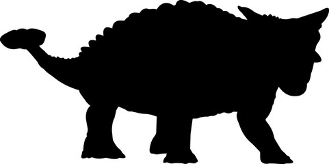 Ankylosaurus 10 isolated vector silhouette © Loveleen