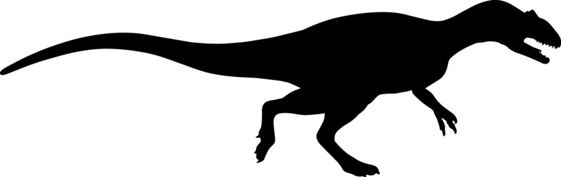 Allosaurus 1 isolated vector silhouette
