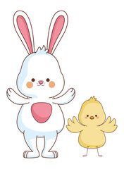 Happy farm animals cartoon