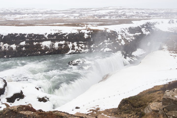 Gullfoss is a waterfall located in the canyon of the Hvítá river in southwest Iceland