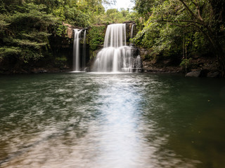 Fototapeta premium Beautiful Klong Chao Waterfall in Koh Kut, Thailand