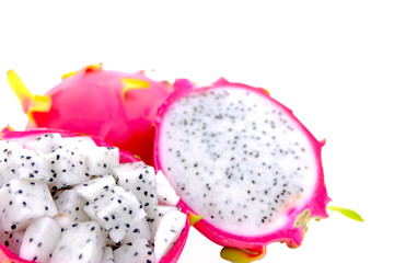 Dragon fruit in shell macro
