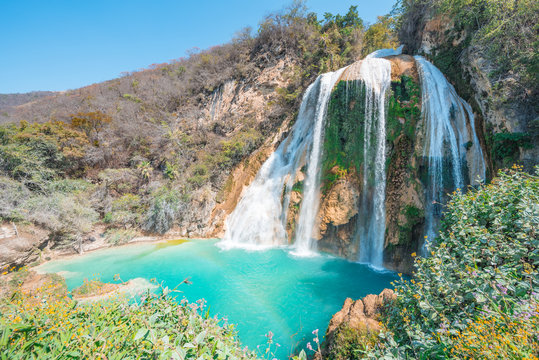 The amazing turquoise waterfalls of Chiflon in Chiapas, Mexico