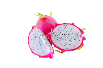 Dragon fruit and cut half slide
